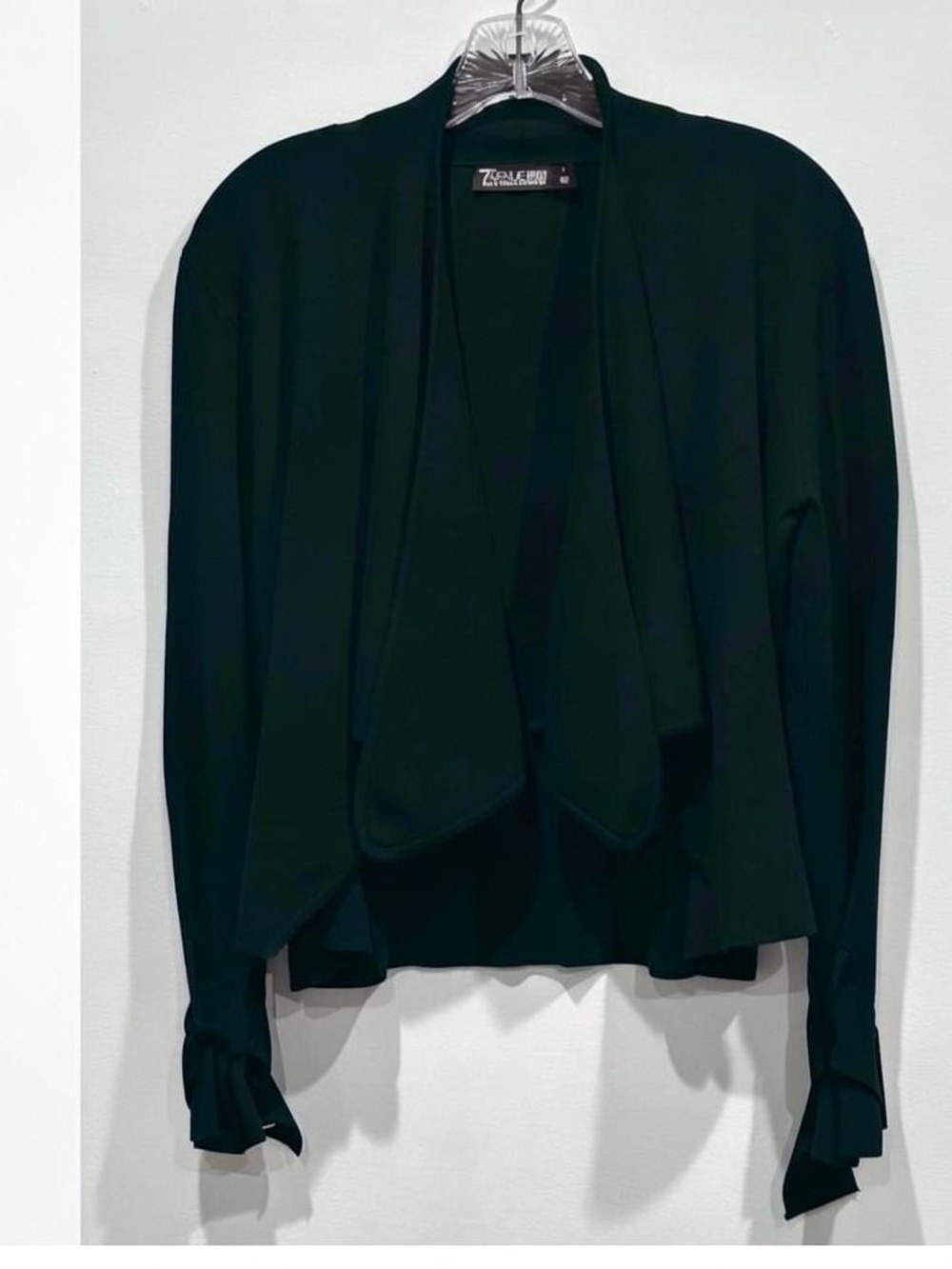 New York & Company Black Waterfall Sweater with Silver Buckle Accents NWT S